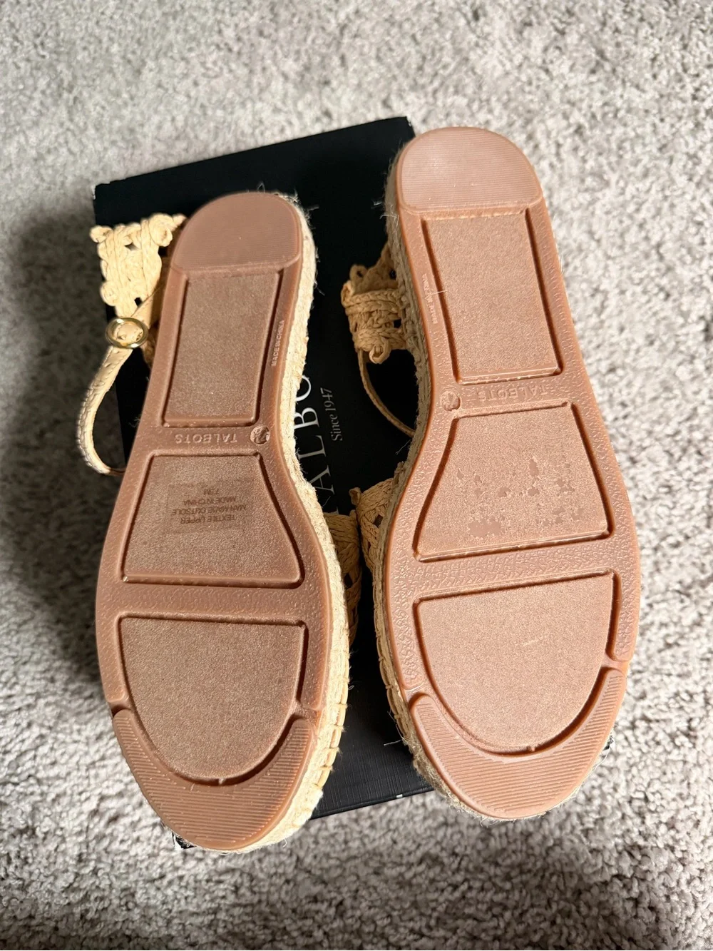 Talbots Crochet Woven Espadrille Sandals in Natural